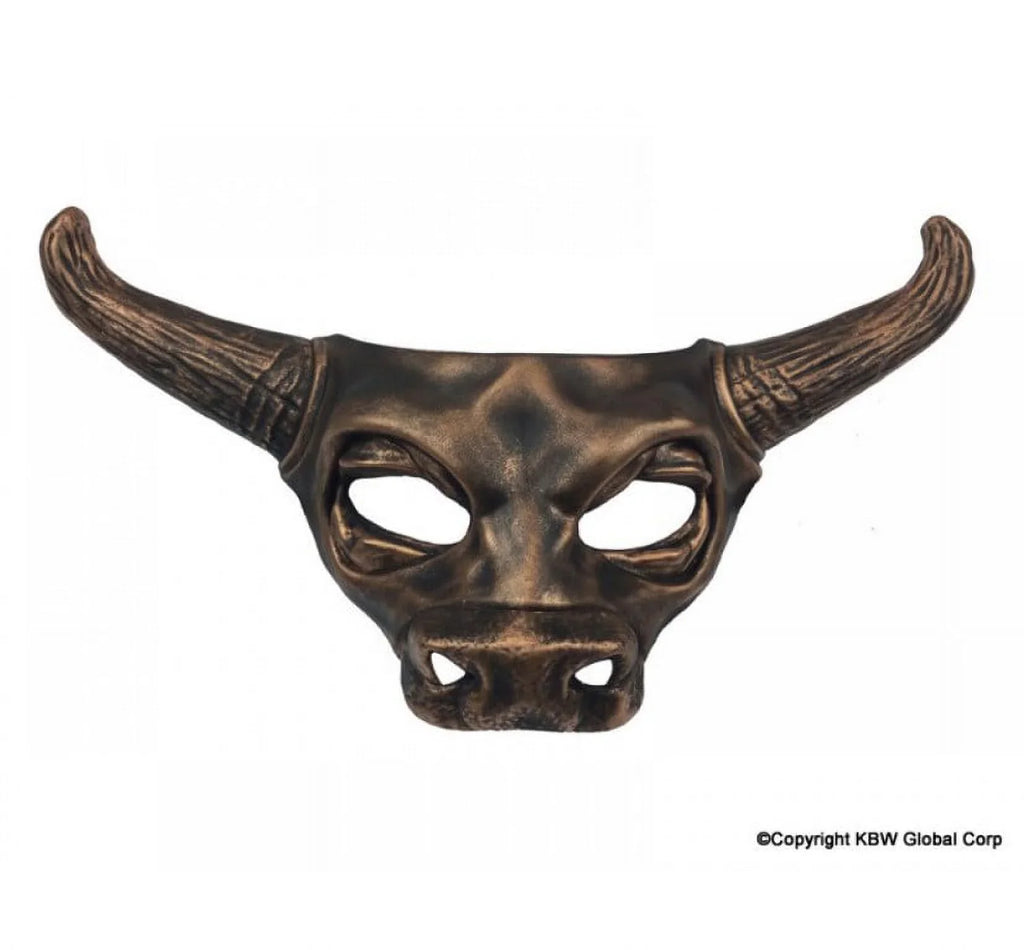 Bronze - Greek Mythology Adult Bull Costume - – - Half Teen Mask Accessory
