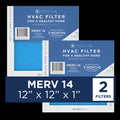 14, Medify Filter 2-Pack) Cleaning (MERV Particles 95% Air 12x12x1 Air Pleated HEPA