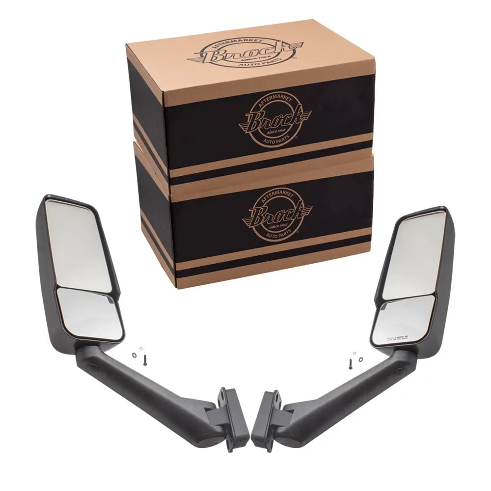 2003-2009 Topkick Door Replacement Side View Set Brock Driver Compatible Manual with 25886110 and Truck Kodiak Passenger Mirrors