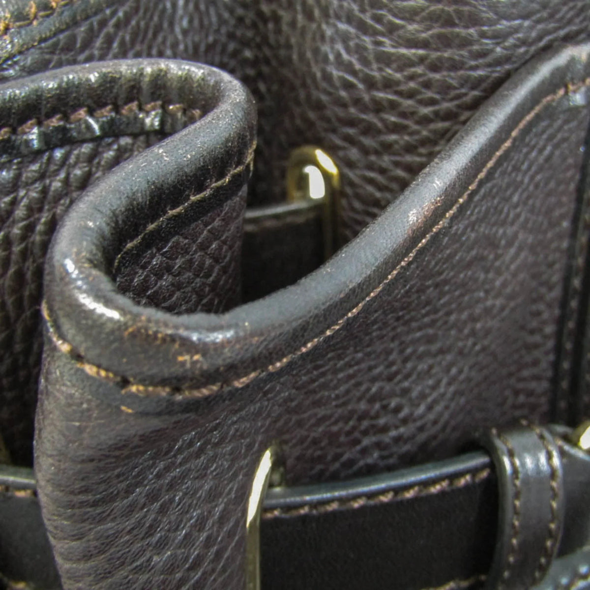 Burberry Bag Pre-Owned 3801199 Brown Women's Handbag,Shoulder Leather (Good) Dark