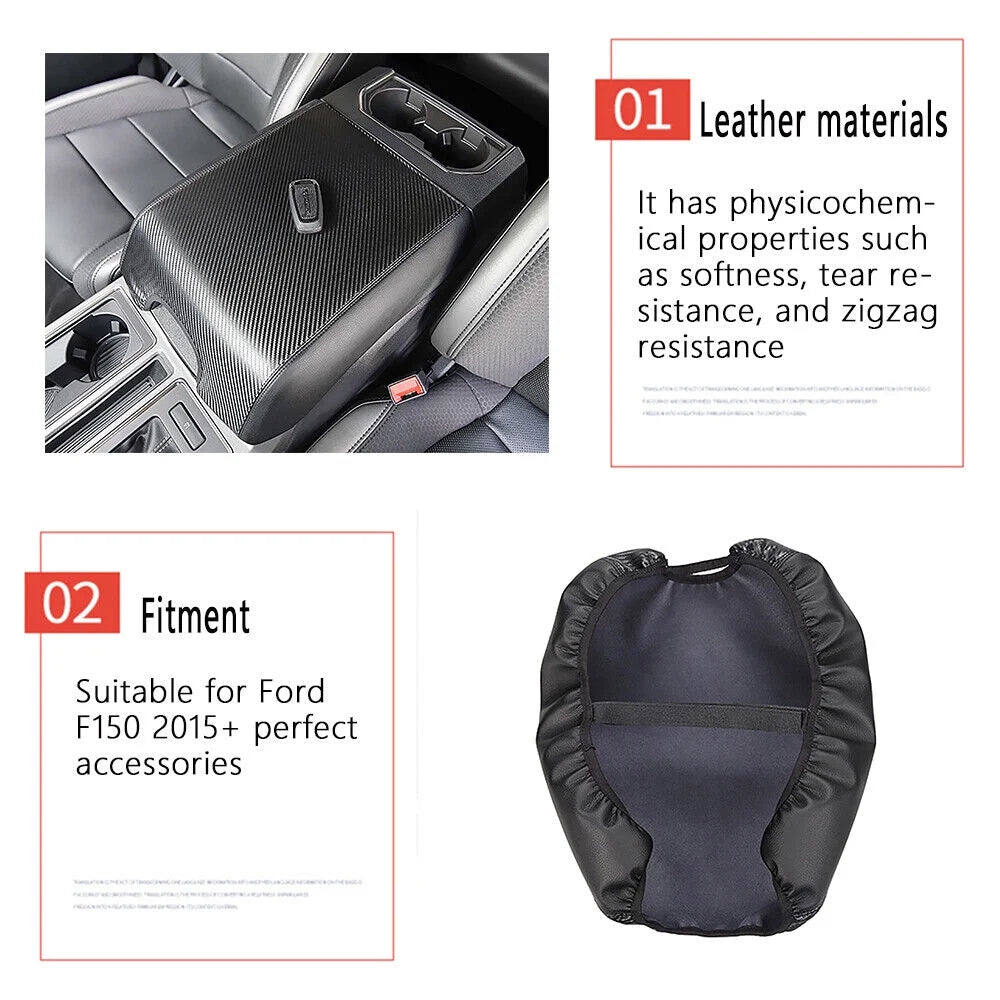 Teledu Cover Console Leather F150 Protector Pad Carbon Armrest Center