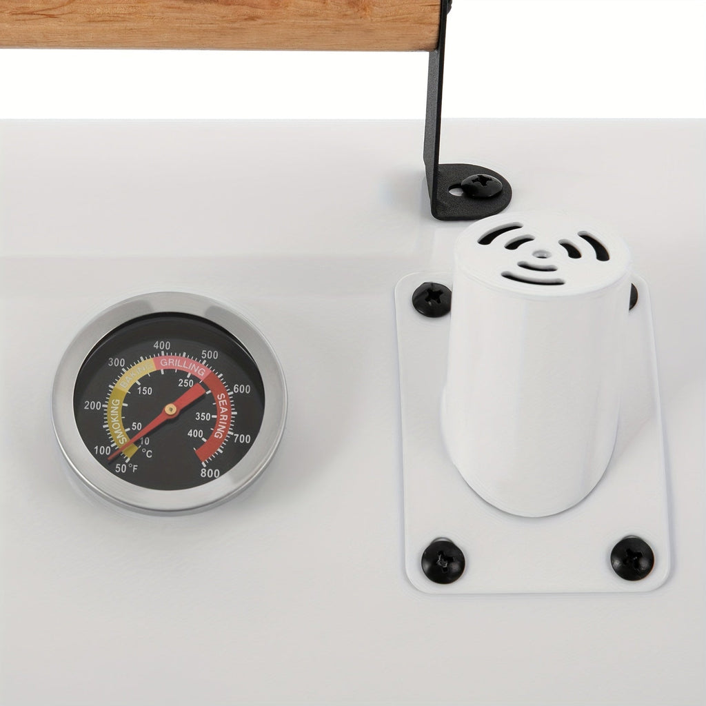 DFSDFGF32 White Thermometer BBQ Grill with Multi-functional