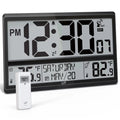 / Numbers Wall Clock Outdoor with Wall Setting, Indoor / Operated, Large Atomic Battery Easy-to-Read, Clock Outdoor Atomic Digital Temperature, LFF 15" Wireless Sensor with Never Needs Clock 4.5"