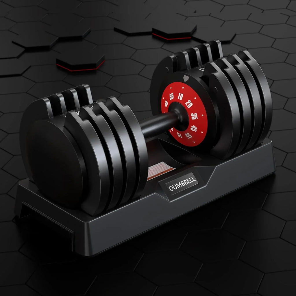 Gym Equipment Adjustable Body Workout with  55lb Dumbbell Adjustable for Home Free Dumbbells, Dumbbell, Full Handle, Fitness Anti-Slip 5-in-1 Soges Weight Workout