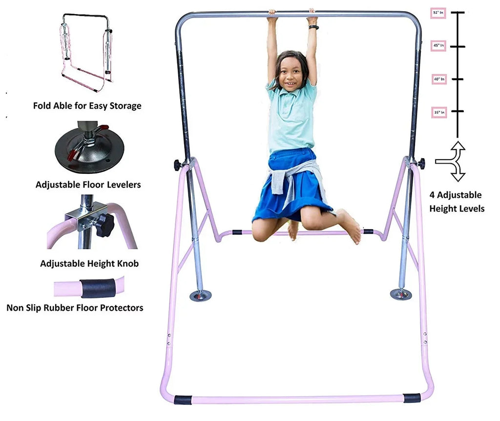 Tower Monkey Progymnastics Climbing Horizontal Junior Pink Kip Gymnastics Gym Bar Bar Bar, Bar, Training, Jungle