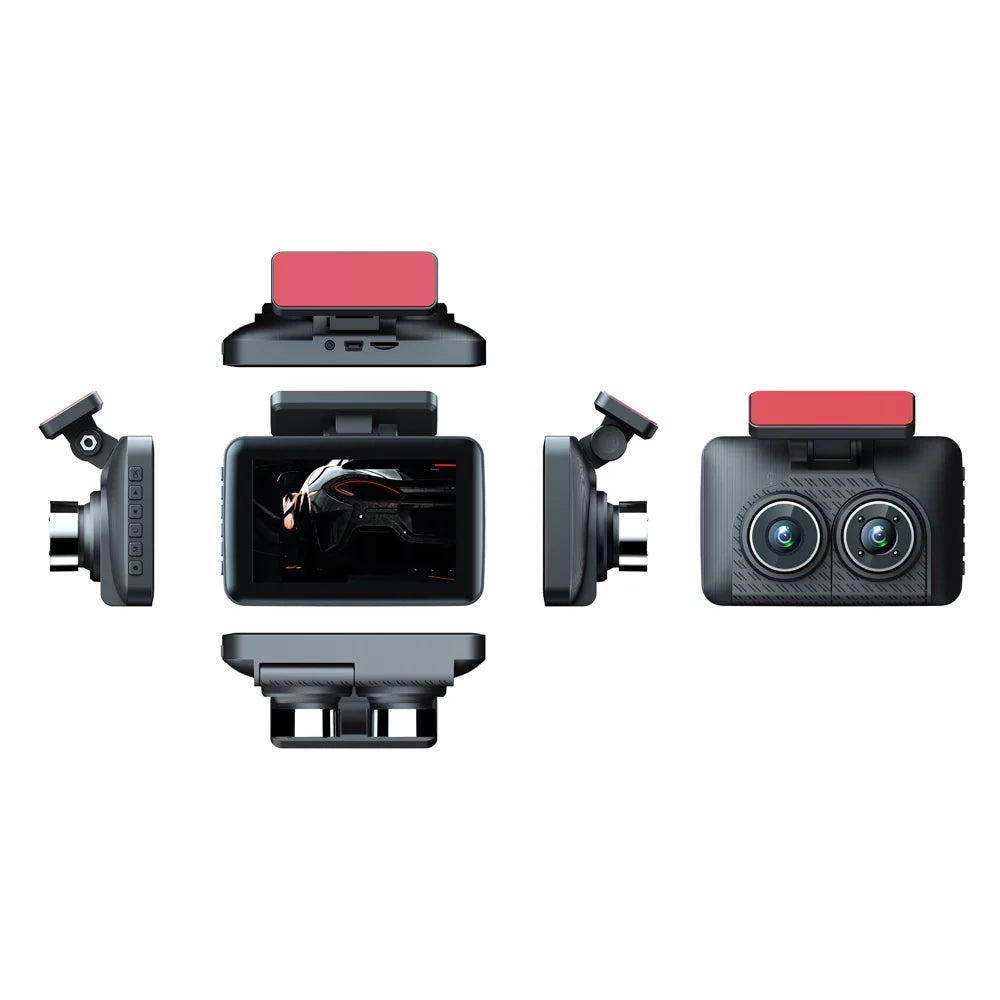 Mirror Car Dcenta Recorder 3 Camera Recorder Recording Clear Auto Rearview Car Dash Camcorder 4in Driving Video Safety Cameras Car Angle Cam Wide