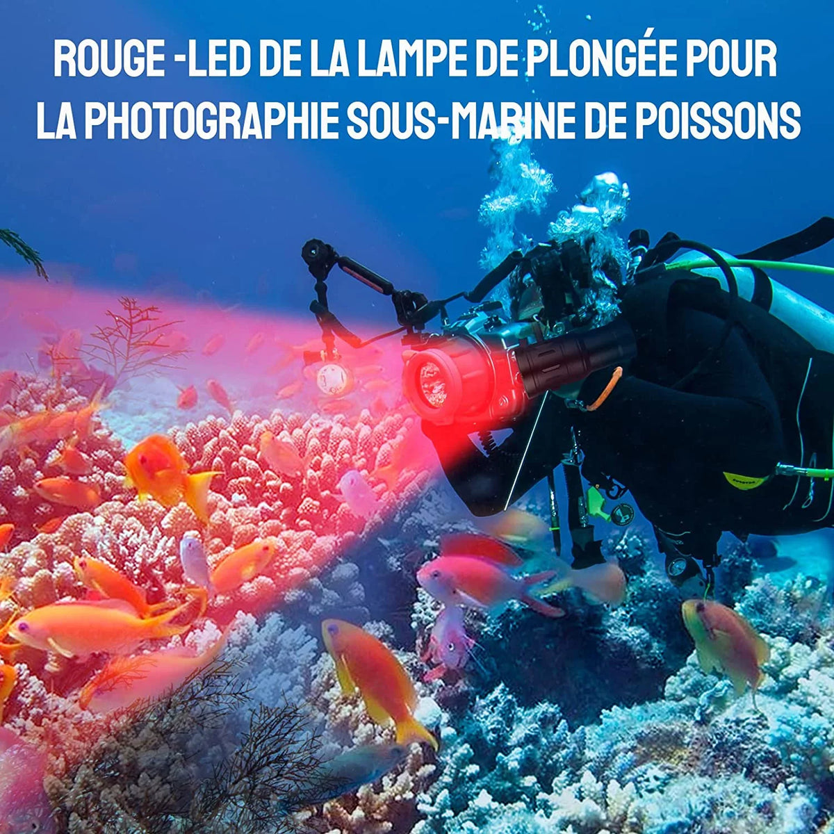 Flashlight,2350 LED Underwater DF35 Diving Light Scuba Lumens Photography Diving TrustFire Photography Fill Light,for Underwater