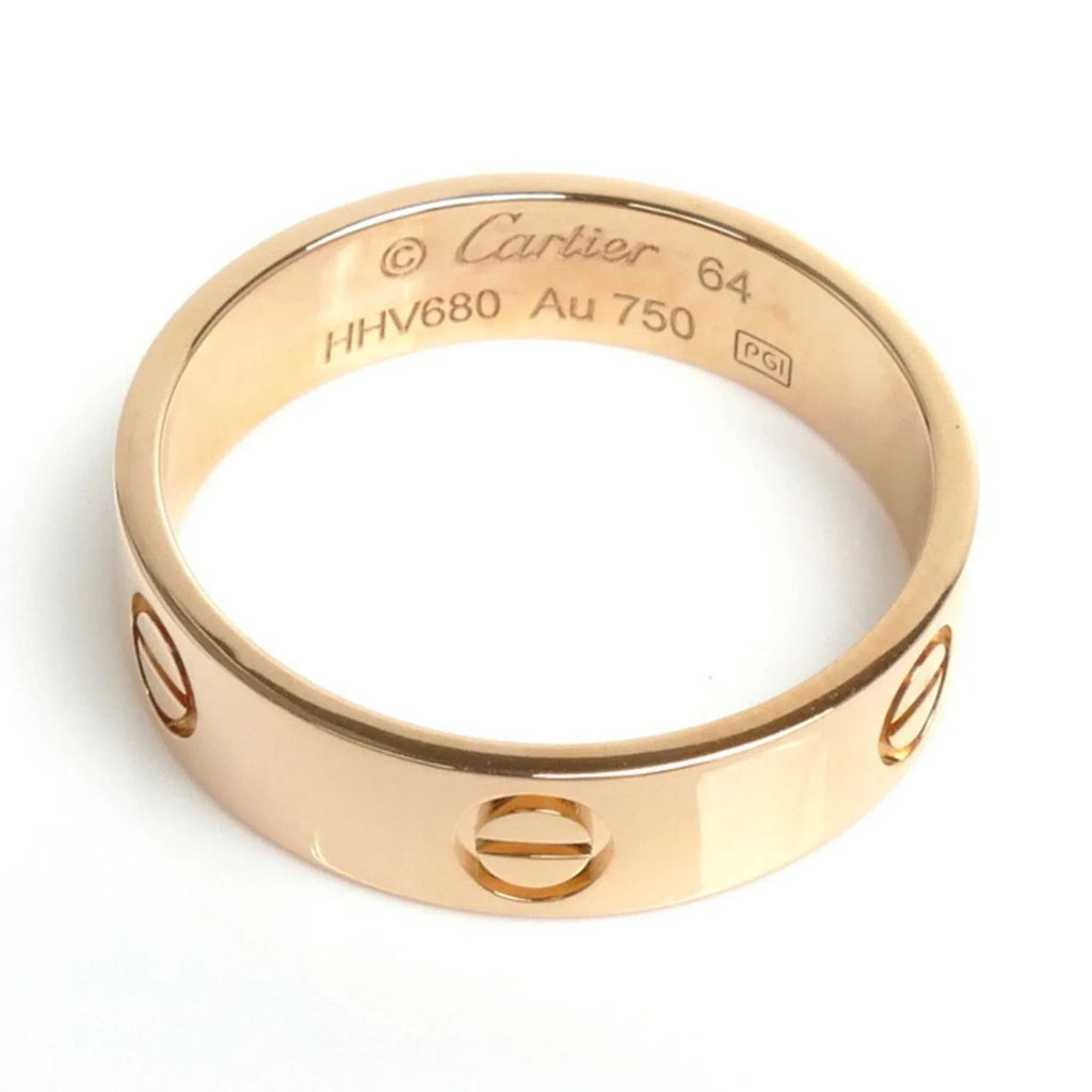 (Good) Pre-Owned 23.5 7.0g B4084864 Pink Size CARTIER Ring Love 64 Gold Men's K18PG