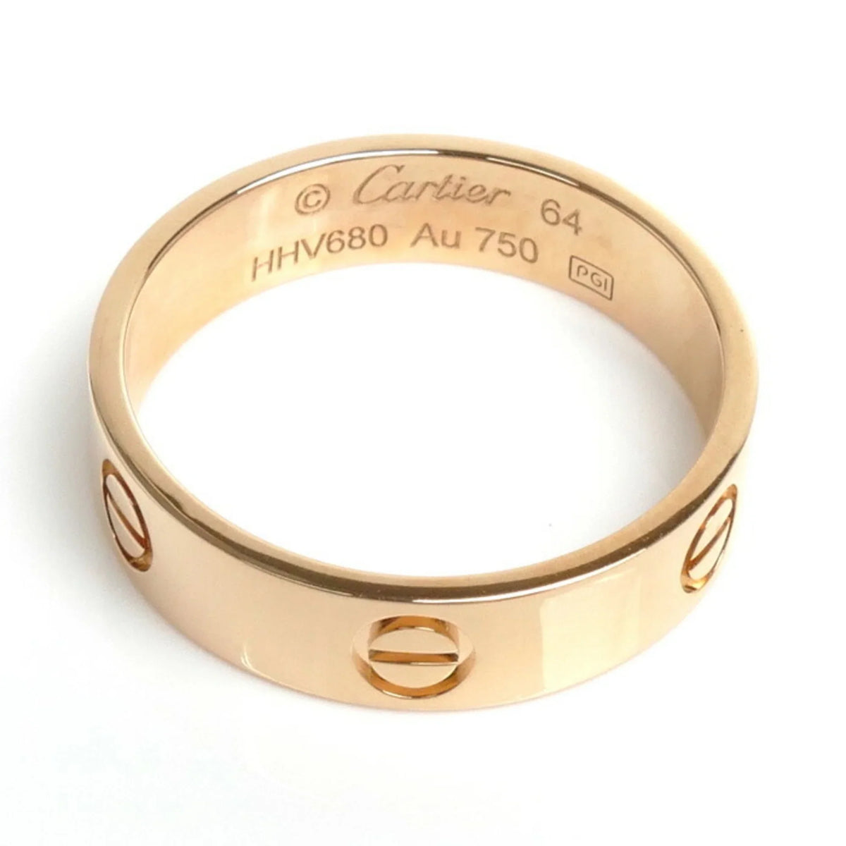 (Good) Pre-Owned 23.5 7.0g B4084864 Pink Size CARTIER Ring Love 64 Gold Men's K18PG