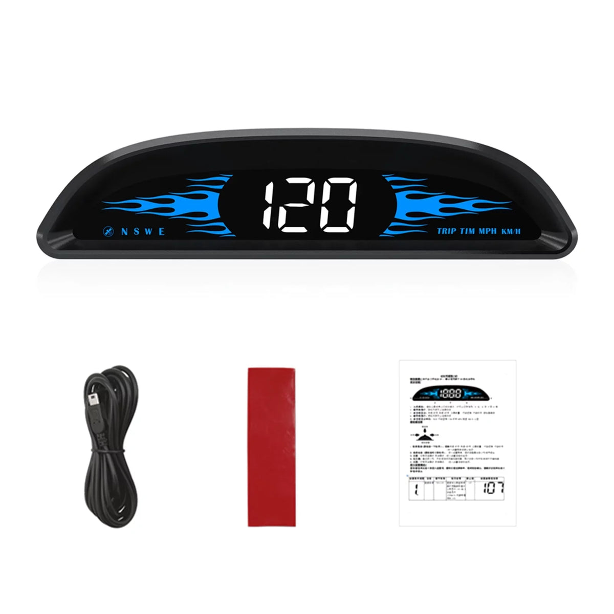 for Direction, Alarm Speedometer, Andoer Head-up GPS Display Navigation Vehicles, Mileage, Overspeed Time,