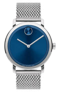 Strap 40mm Blue 3600901 Men's Mesh Bold Watch Movado Dial Evolution
