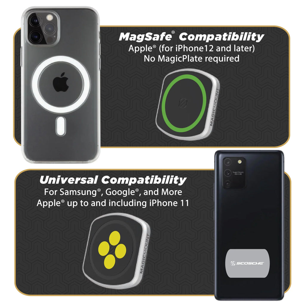 Kit 4-in-1 Mount 2 Car MagicMount MP2ODVM-SP1 Pro Magnetic Phone Scosche Dash/Vent