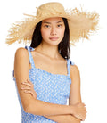 Raw Edged Straw  Hat