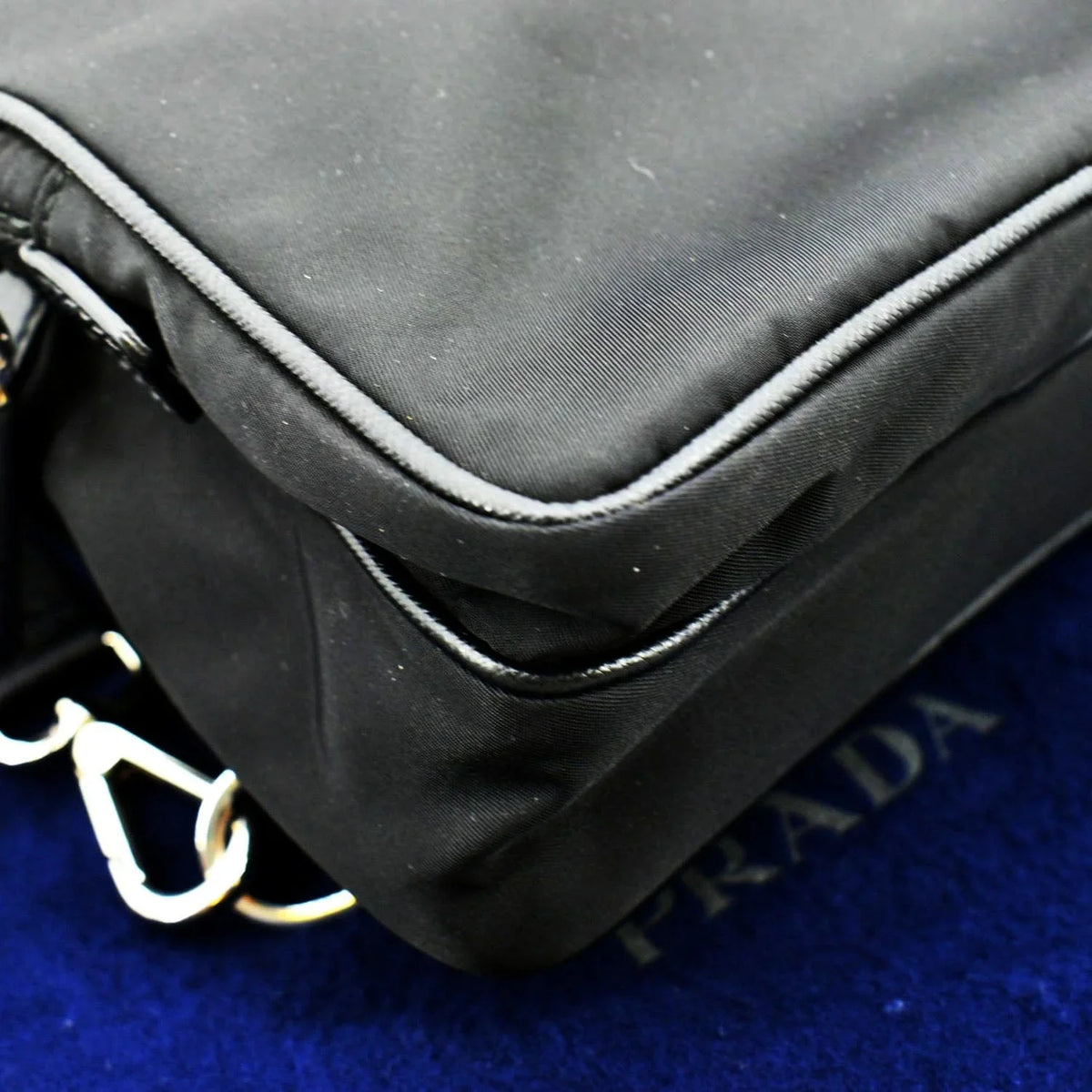 Nylon 2vz026 Backpack PRADA Used Bag Black