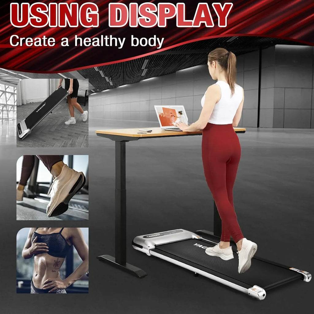 Pad Running and Display for Yagud and Control Treadmill, Walking LED Desk Home Under Remote with Office, Machine