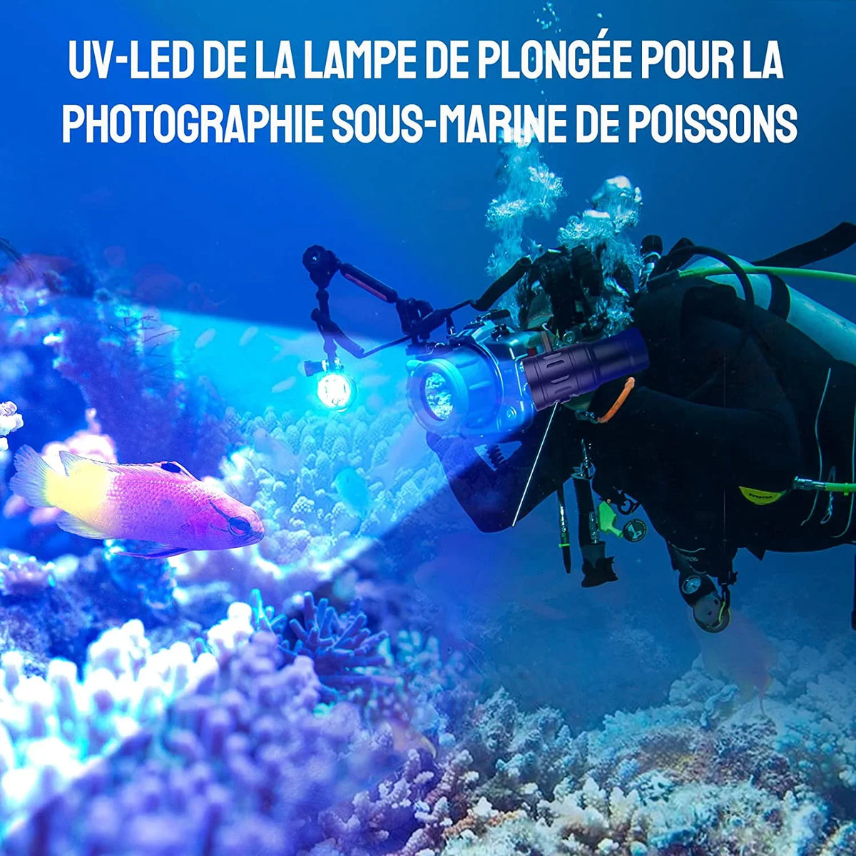 Flashlight,2350 LED Underwater DF35 Diving Light Scuba Lumens Photography Diving TrustFire Photography Fill Light,for Underwater