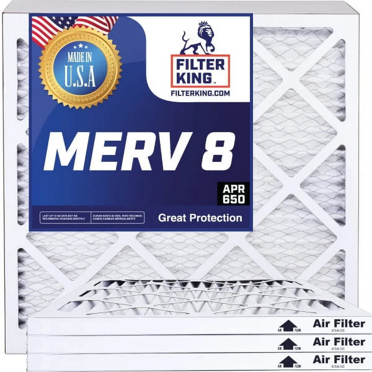 x Pleated Size: 8 IN 4-PACK MADE MERV .75" King Furnace HVAC Actual USA | | Air Filter 23.5 33x23.5x1 33 Filter x | | Filters A/C