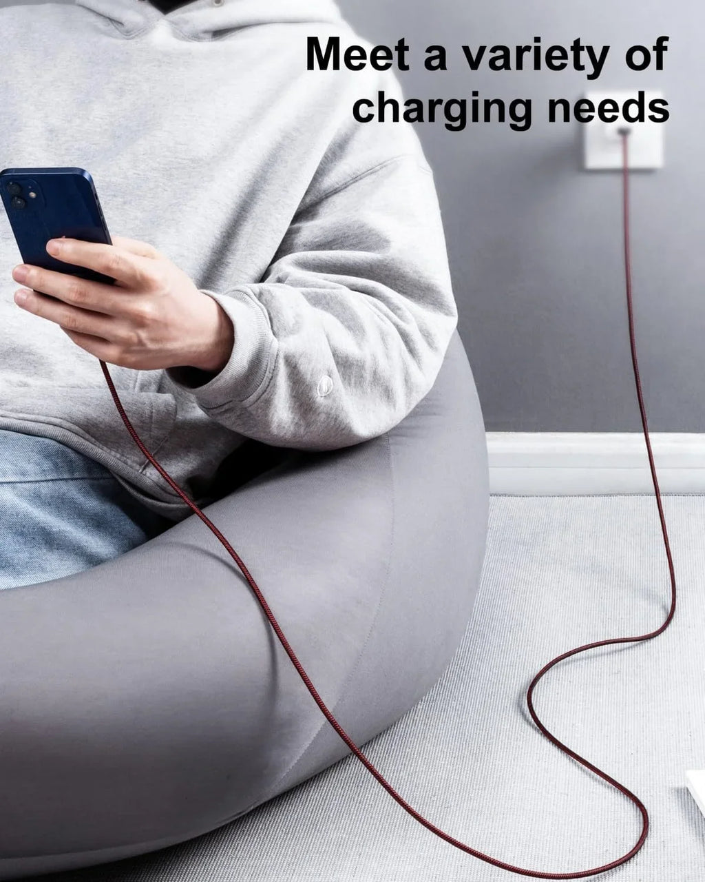 iPhone Braided Max/8/7/6/5S/SE, Pro/Mini/Air(Red) 10 iPad Charger Charging Long Charger Foot Unbreakable Red 10 Cord Compatible USB with ft 11/X/XS/XR/XS Cord iPhone 3Pack Nylon Fast iPhone