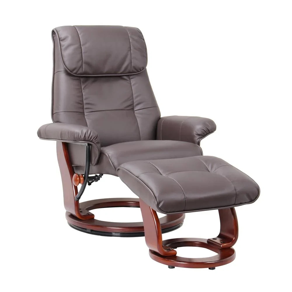 recliner and Kona Brown / European-styled ottoman, Scandinavian