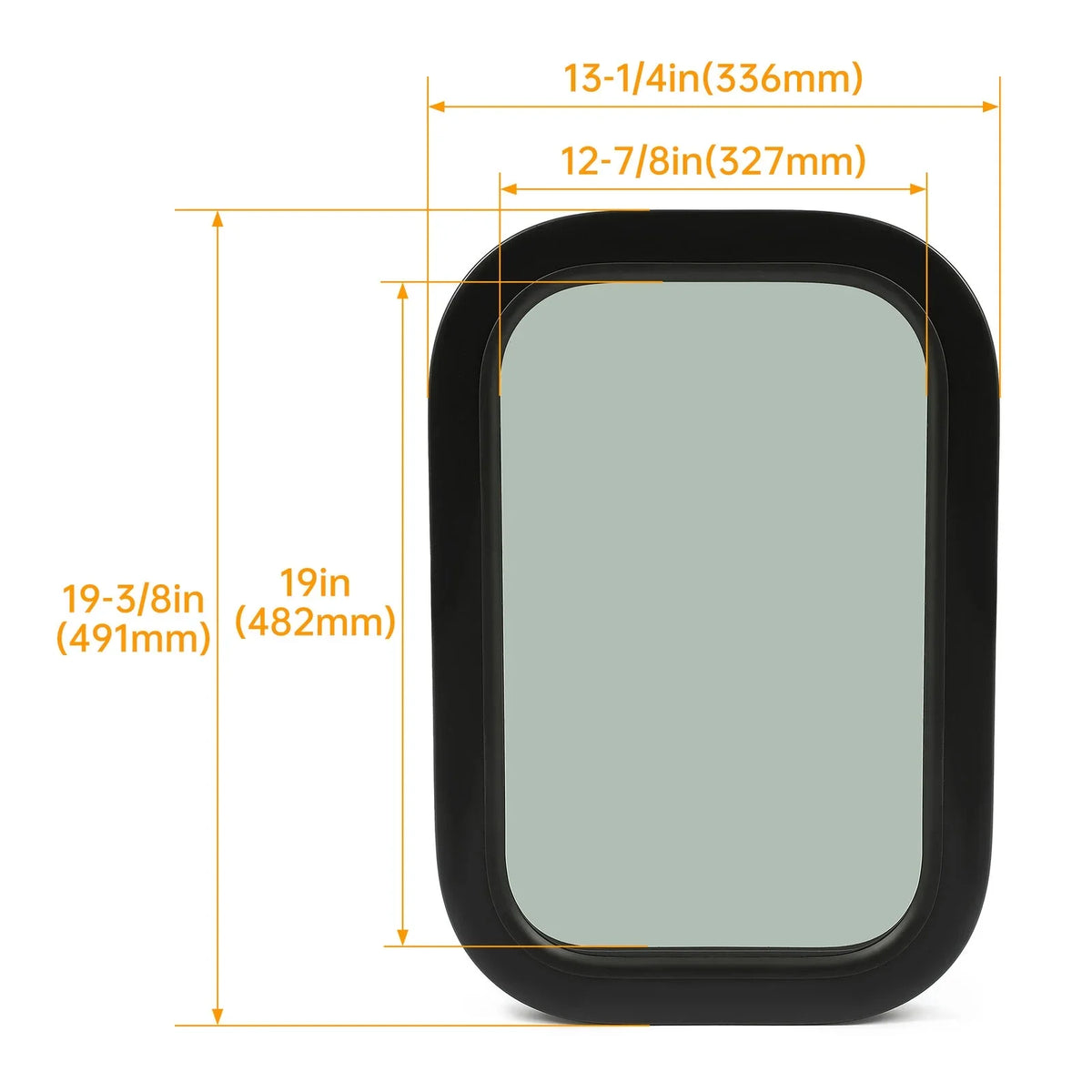 Powder Coated Window Steel Vertical Universal Black Kojem Rip-Up for Glass Camper Cargo Trailer RV