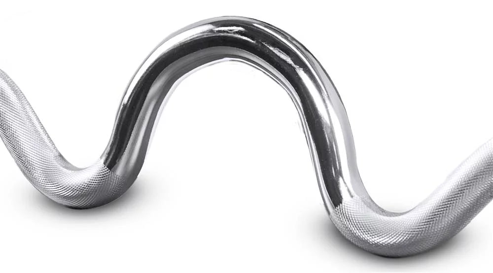 Curls Streel Curl Body EZ Knurled Upper 47" Workout Valor Hand Arm Triceps and for Grip Bar Fitness -28mm