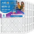 Air to FILTERS AIR. AC Filters 9 Pleated 2200 AIRX Conditioner 13 1500 MERV CLEAN Air Pack MPR FPR & by WICKED 14x20x1 Made Filter 14x20x1 Premium Electrostatic USA 6 HVAC - Comparable Furnace Filter