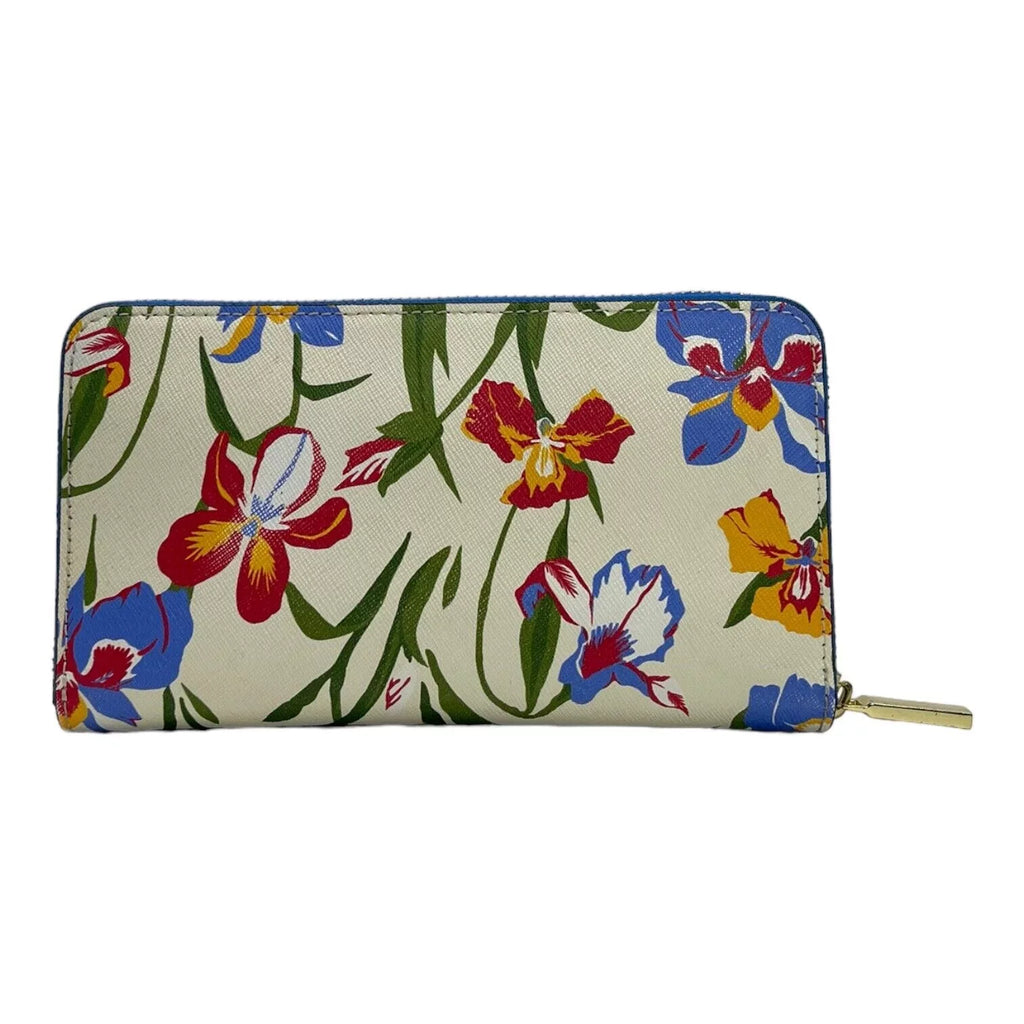 Wallet Floral Flower Continental Painted Tory Iris Burch Bag Multi New in Zip