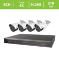 Access x HD Indoor/Outdoor 4K Via HDD Lens Cameras 4 Fixed True Smart 2TB Ultra 4K Video 8CH. Revo Phone, System, NVR PC Remote MAC Surveillance IP & Tablet, -