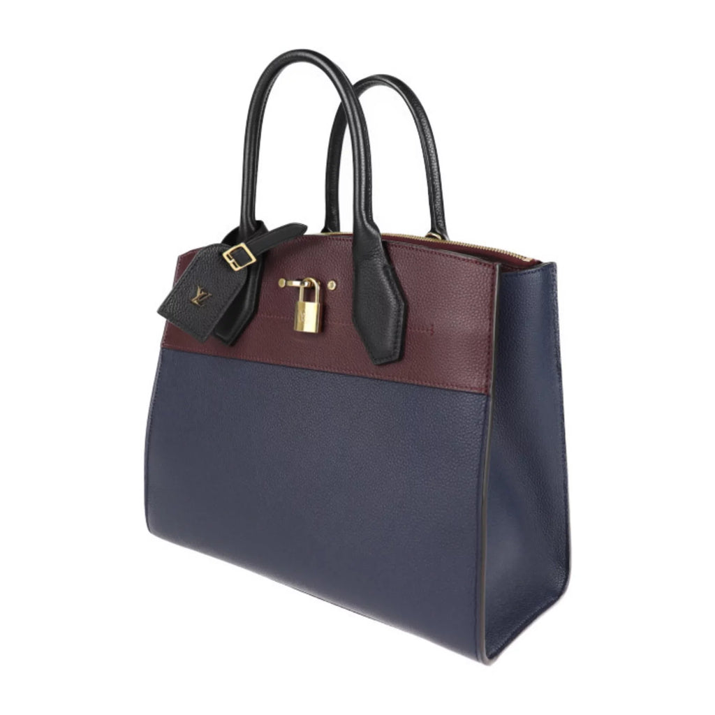 Pre-Owned (Good) Raisin LOUIS Noir 2WAY Louis Handbag Vuitton Steamer  City Shoulder MM Leather Bag VUITTON Tote M54260